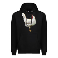 Black leghorn chicken Premium Hoodie - LillyAllenDesigns