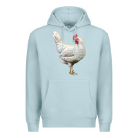 Blue Mist leghorn chicken Premium Hoodie - LillyAllenDesigns
