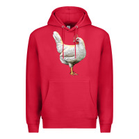 Cardinal leghorn chicken Premium Hoodie - LillyAllenDesigns
