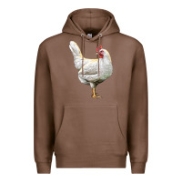 Chestnut leghorn chicken Premium Hoodie - LillyAllenDesigns