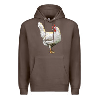 Coffee leghorn chicken Premium Hoodie - LillyAllenDesigns