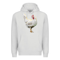 Dove Grey leghorn chicken Premium Hoodie - LillyAllenDesigns