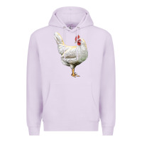Lilac leghorn chicken Premium Hoodie - LillyAllenDesigns