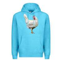 Ocean Blue leghorn chicken Premium Hoodie - LillyAllenDesigns