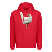 Red leghorn chicken Premium Hoodie - LillyAllenDesigns