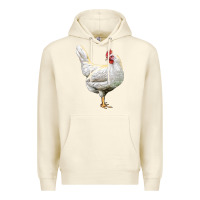 Sandshell leghorn chicken Premium Hoodie - LillyAllenDesigns
