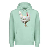 Seafoam leghorn chicken Premium Hoodie - LillyAllenDesigns