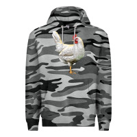 Slate Camo leghorn chicken Premium Hoodie - LillyAllenDesigns