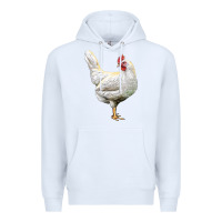 White leghorn chicken Premium Hoodie - LillyAllenDesigns