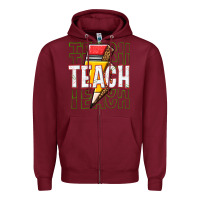 Burgundy teach Zipper Hoodie - texasbilliewilder