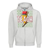 Dove Grey teach Zipper Hoodie - texasbilliewilder