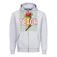 Heather Grey teach Zipper Hoodie - texasbilliewilder