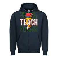 Navy teach Zipper Hoodie - texasbilliewilder