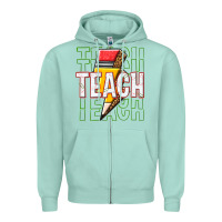 Seafoam teach Zipper Hoodie - texasbilliewilder
