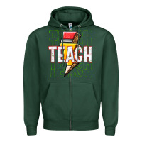 Sports Green teach Zipper Hoodie - texasbilliewilder