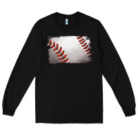 Black baseball brushstroke Long Sleeve Tee - RanaPortraitStore