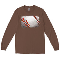 Chestnut baseball brushstroke Long Sleeve Tee - RanaPortraitStore