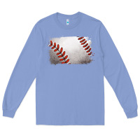 Colony Blue baseball brushstroke Long Sleeve Tee - RanaPortraitStore