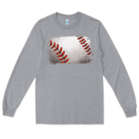 Heather Grey baseball brushstroke Long Sleeve Tee - RanaPortraitStore