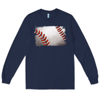 Navy baseball brushstroke Long Sleeve Tee - RanaPortraitStore