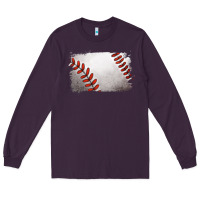 Plum baseball brushstroke Long Sleeve Tee - RanaPortraitStore