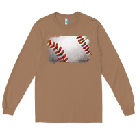 Toasted Coconut baseball brushstroke Long Sleeve Tee - RanaPortraitStore
