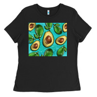 Black avacadoblue tumbler Ladies Tee - BarkalooDesign