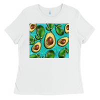 White avacadoblue tumbler Ladies Tee - BarkalooDesign