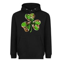 Black Cowhide leopard shamrock 4th of july Heavyweight Hoodie - Neo Western