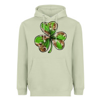 Matcha Cowhide leopard shamrock 4th of july Heavyweight Hoodie - Neo Western