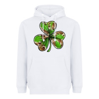 White Cowhide leopard shamrock 4th of july Heavyweight Hoodie - Neo Western