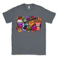 Charcoal Heather day of the dead coffee cups Classic Tee - Zillion Design Studio