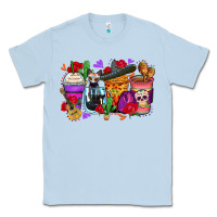 Dusty Blue day of the dead coffee cups Classic Tee - Zillion Design Studio