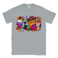 Heather Grey day of the dead coffee cups Classic Tee - Zillion Design Studio