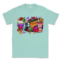 Seafoam day of the dead coffee cups Classic Tee - Zillion Design Studio