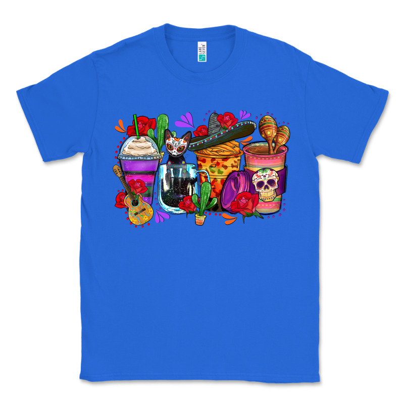 Day Of The Dead Coffee Cups Classic Tee by Zillion Design Studio | Teevron