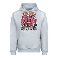Heather Grey in my muscle mommy era Urban Hoodie - MaliasSmallBusiness