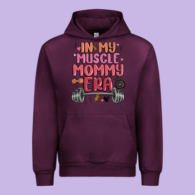 In My Muscle Mommy Era Urban Hoodie Designed By Maliassmallbusiness