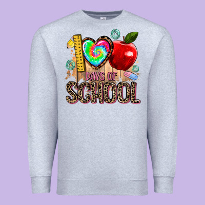 100 Days Of School Premium Sweatshirt Designed By Adodesignshop