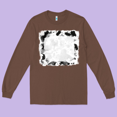 Long Sleeve Tee black and white cowhide frames