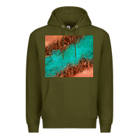 Army Green leather turquoise glitter tumbler Premium Hoodie - Jasminsmagicworld
