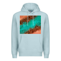 Blue Mist leather turquoise glitter tumbler Premium Hoodie - Jasminsmagicworld