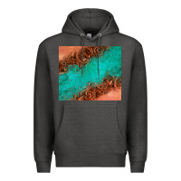 Charcoal Heather leather turquoise glitter tumbler Premium Hoodie - Jasminsmagicworld