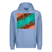 Colony Blue leather turquoise glitter tumbler Premium Hoodie - Jasminsmagicworld