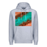 Heather Grey leather turquoise glitter tumbler Premium Hoodie - Jasminsmagicworld