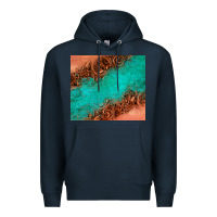 Navy leather turquoise glitter tumbler Premium Hoodie - Jasminsmagicworld