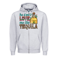 Heather Grey he don t love me like tequila Zipper Hoodie - Zillion Design Studio