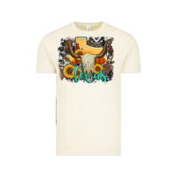 Vintage Arctic western texas  and cowhide with sunflower Vintage Tee - Artiststas