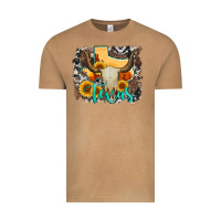 Vintage Camel western texas  and cowhide with sunflower Vintage Tee - Artiststas