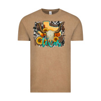 Vintage Coffee western texas  and cowhide with sunflower Vintage Tee - Artiststas